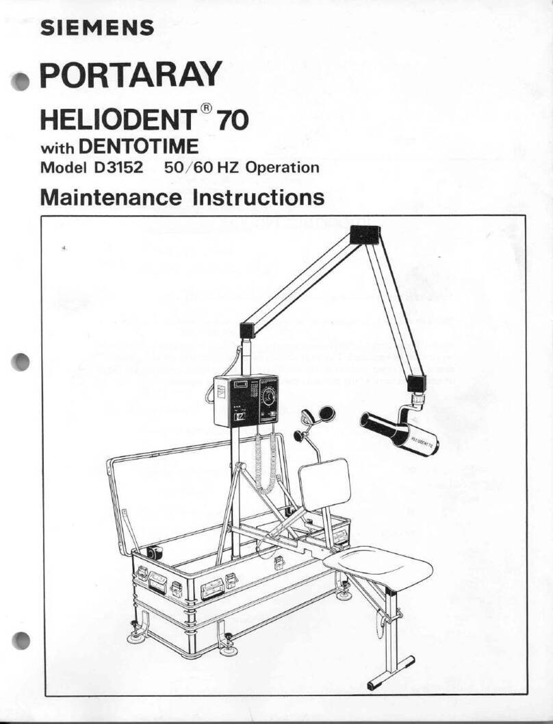 Siemens PORTARAY HELIODENT 70 Operating and maintenance instructions