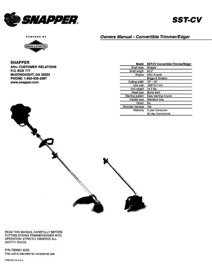 Briggs & Stratton SNAPPER SST-CV User manual