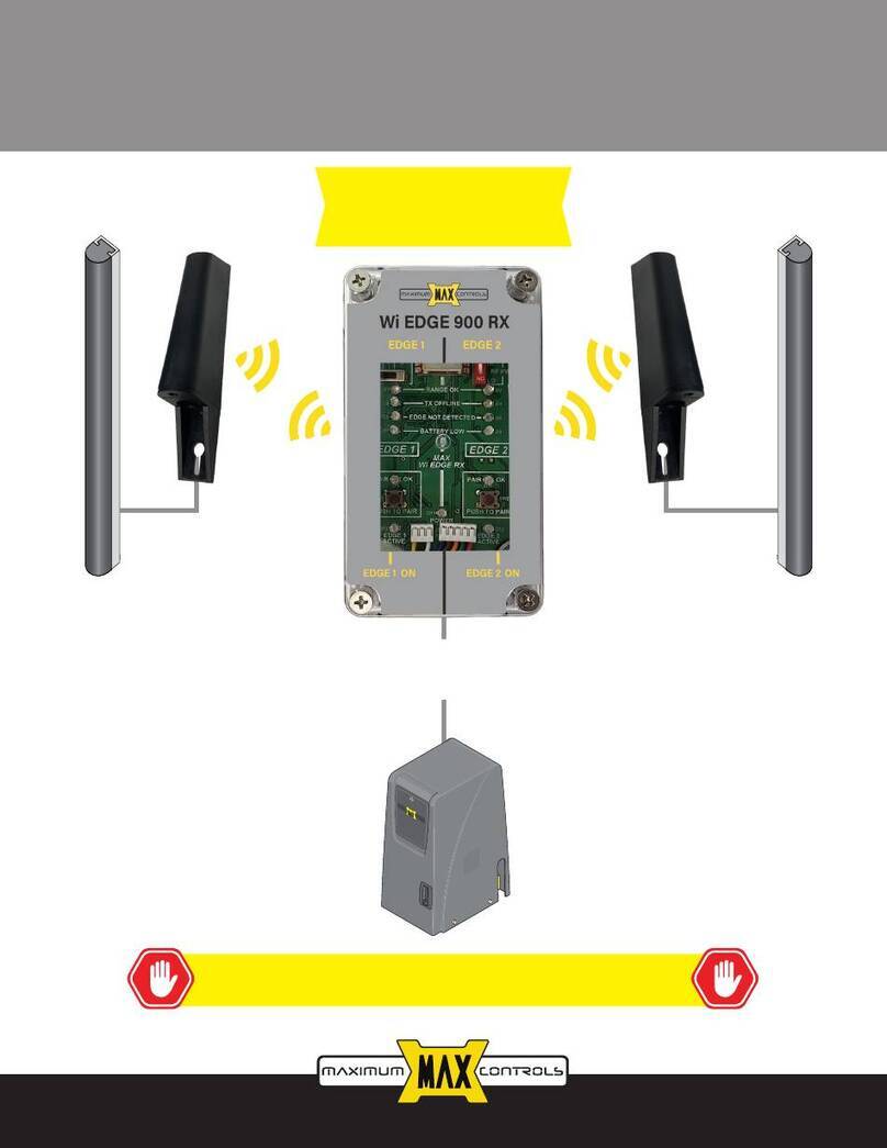 Maximum Controls MAX WIRELESS EDGE 900 User manual