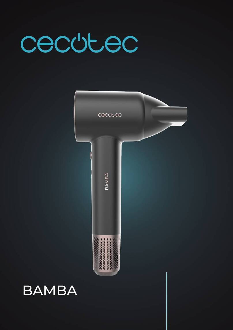 cecotec BAMBA IONICARE ROCKSTAR AIRSONIC User manual cecotec BAMBA IONICARE ROCKSTAR AIRSONIC User manual