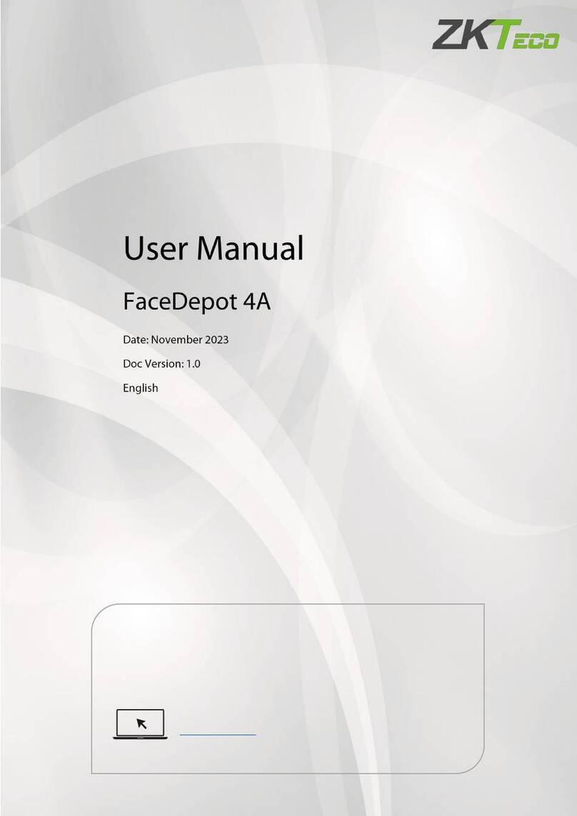 ZKTeco FaceDepot 4A User manual