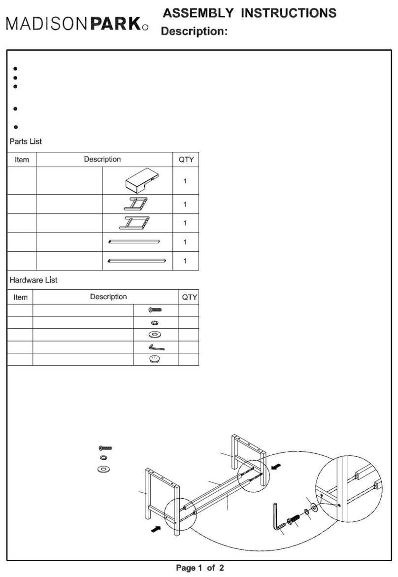 Madison Park Kirtley Writing Desk User manual