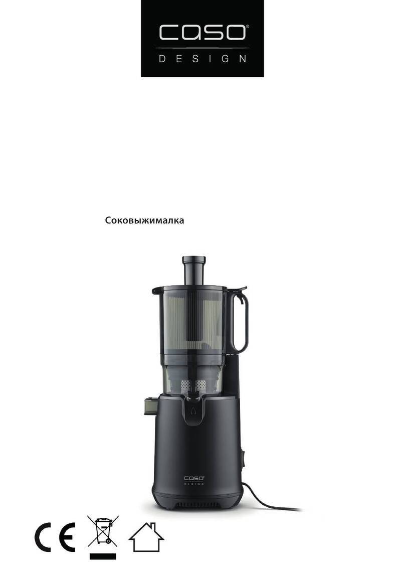 CASO DESIGN SJW 600 XL instruction manual