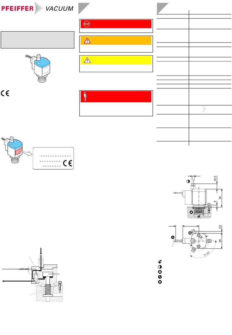 Pfeiffer Vacuum EVI 105 PI instruction sheet