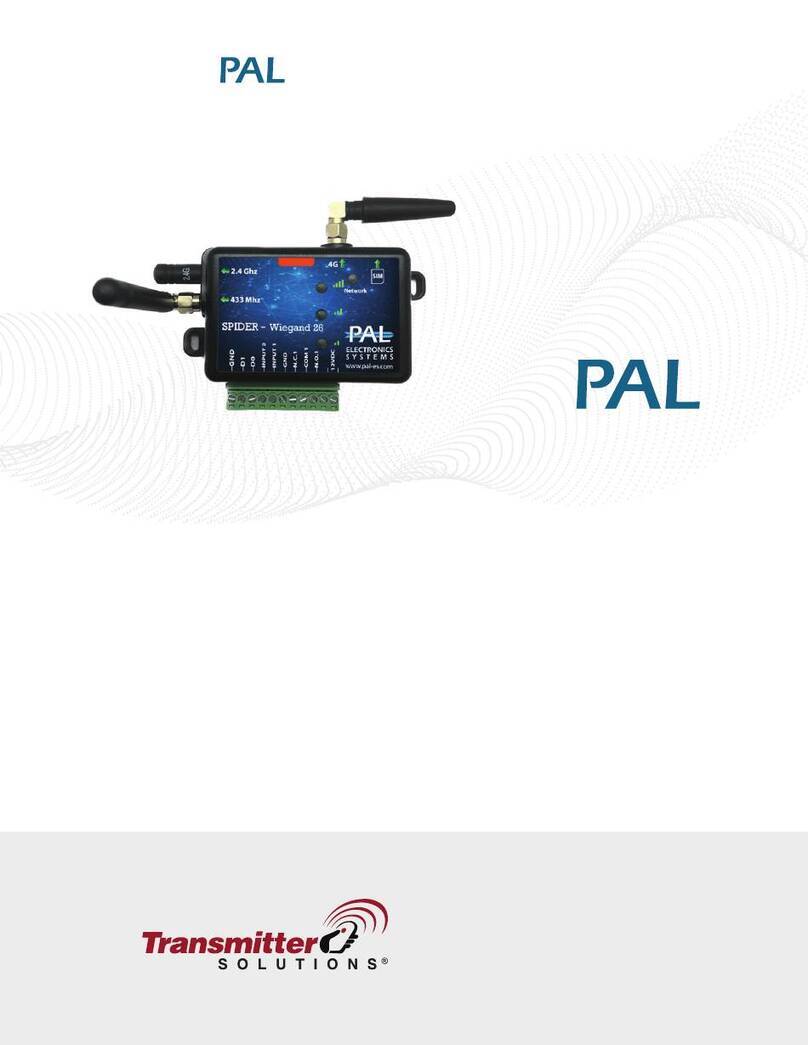 Transmitter Solutions PAL SPIDER WIEGAND 26 user manual