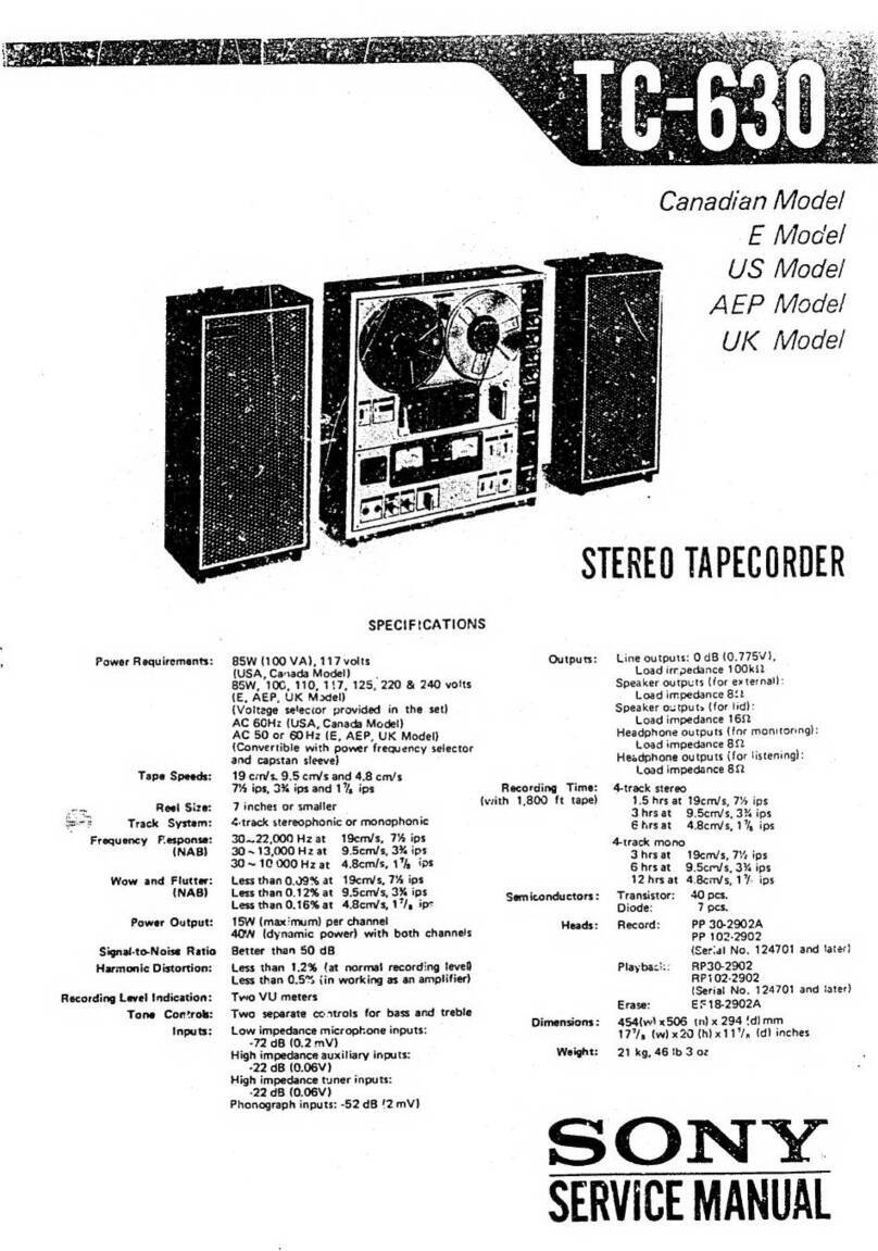 Sony TC-630 Service manual