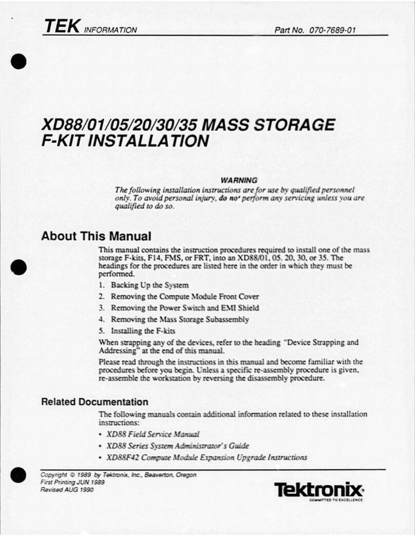 Tektronix XD88F14 Installation