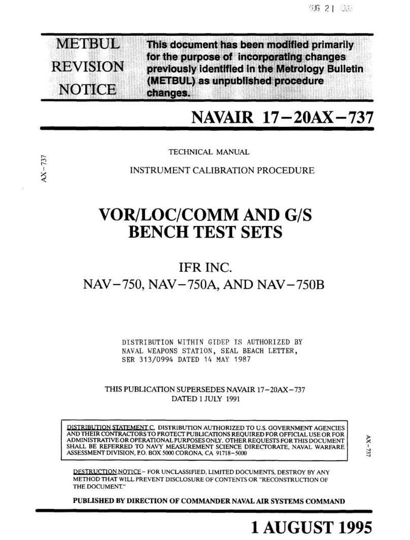 IFR NAVAIR NAV-750 User manual