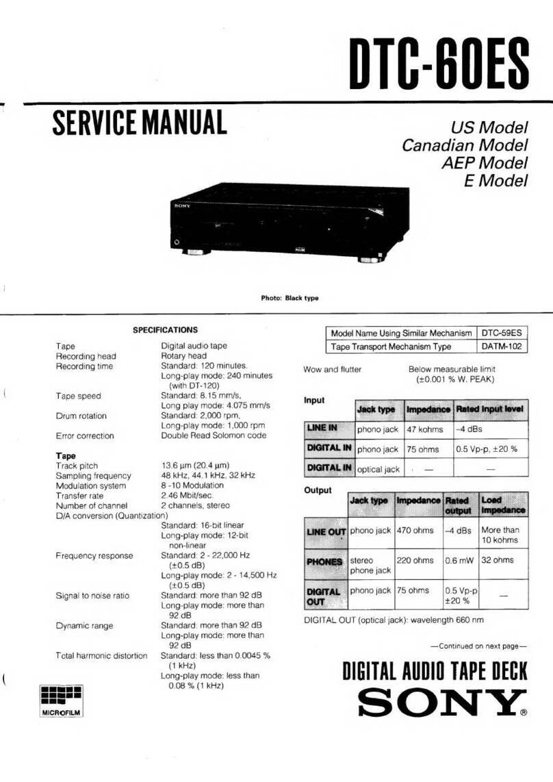 Sony DTC-60ES Service manual