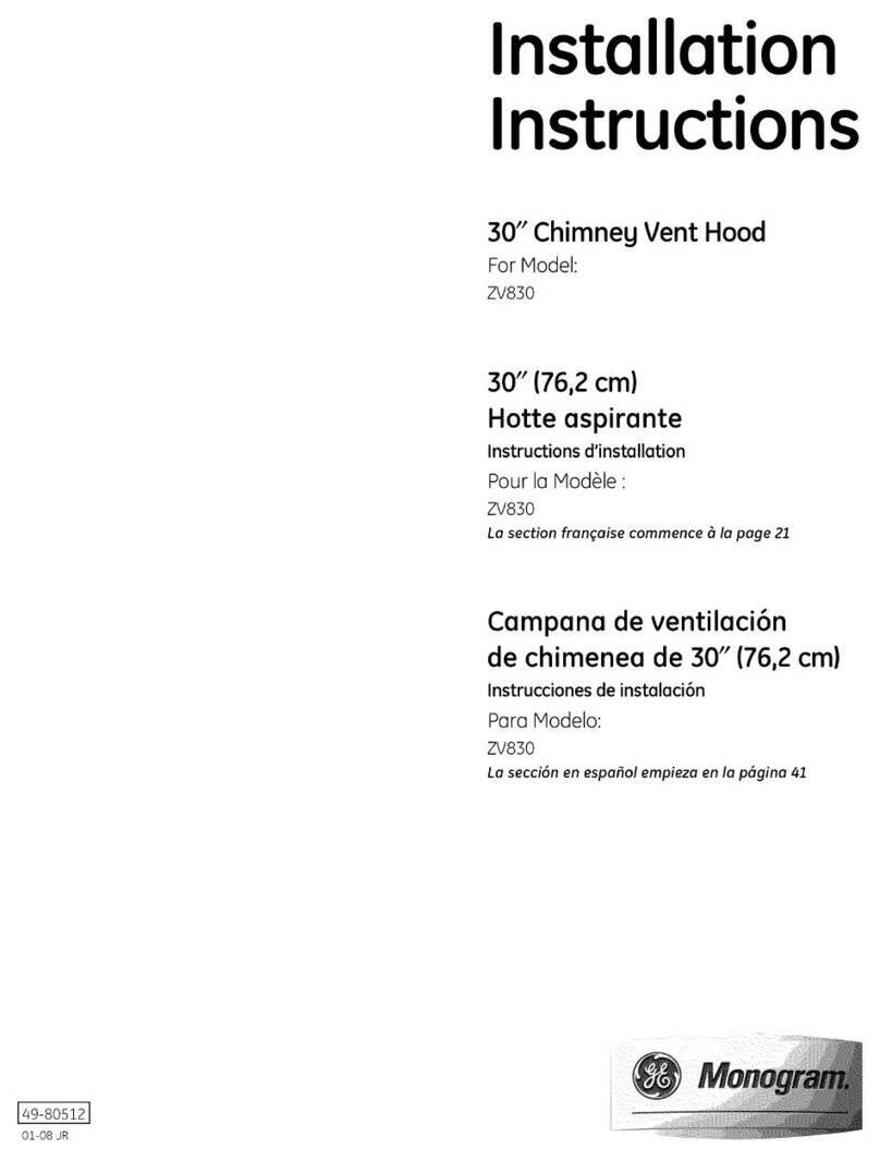 Monogram ZV830 User manual
