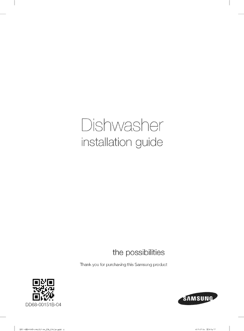 Samsung DW80H995 Series installation guide