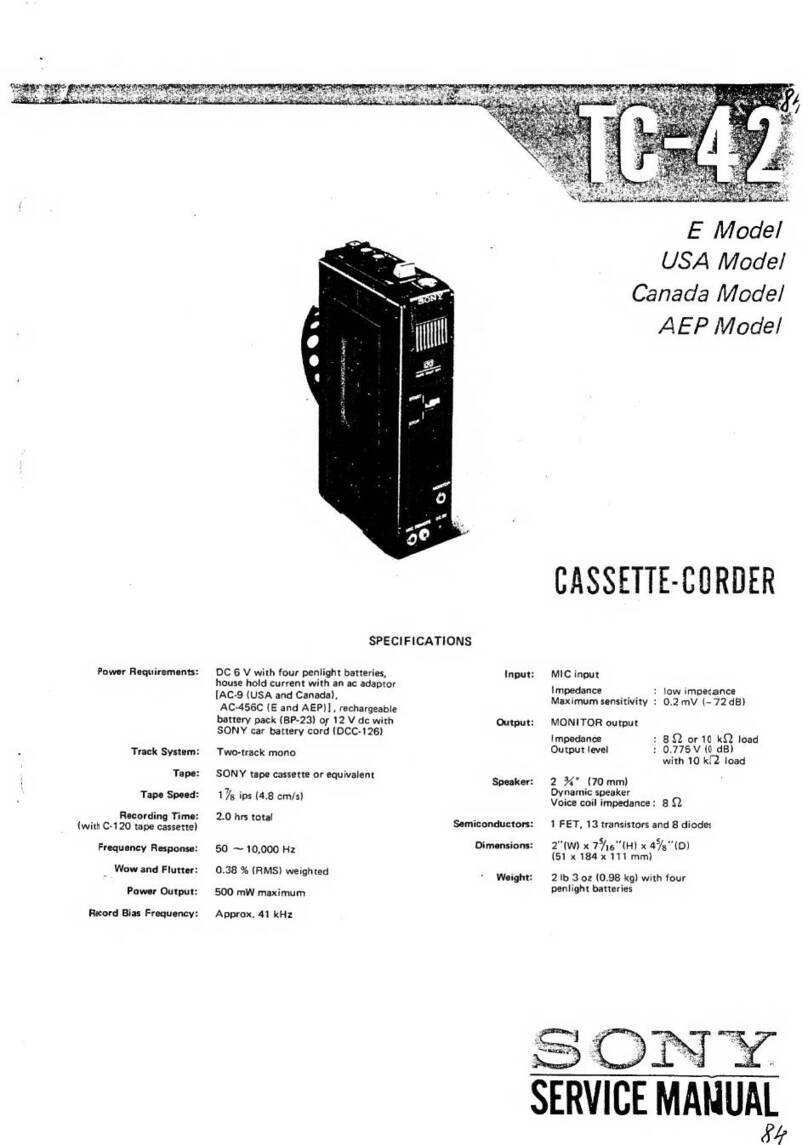 Sony TC-42 User manual