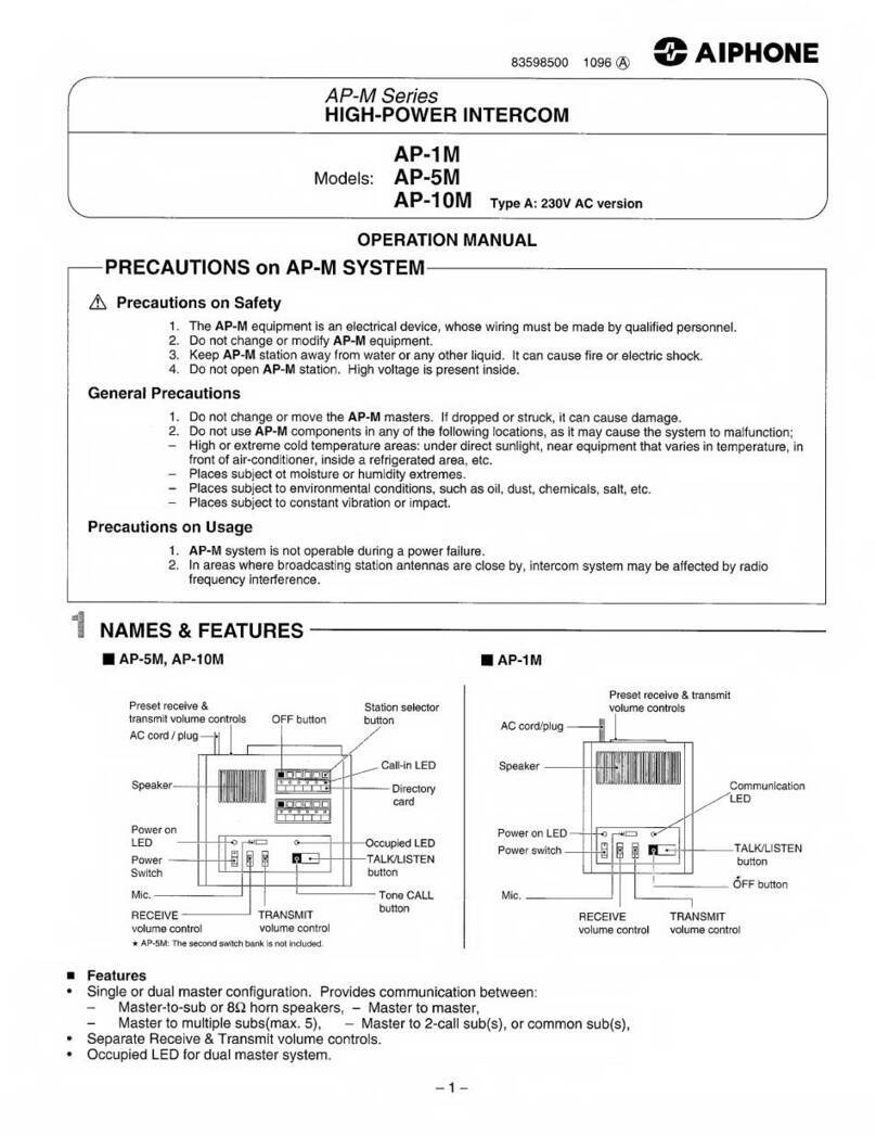 Aiphone AP-1M User manual