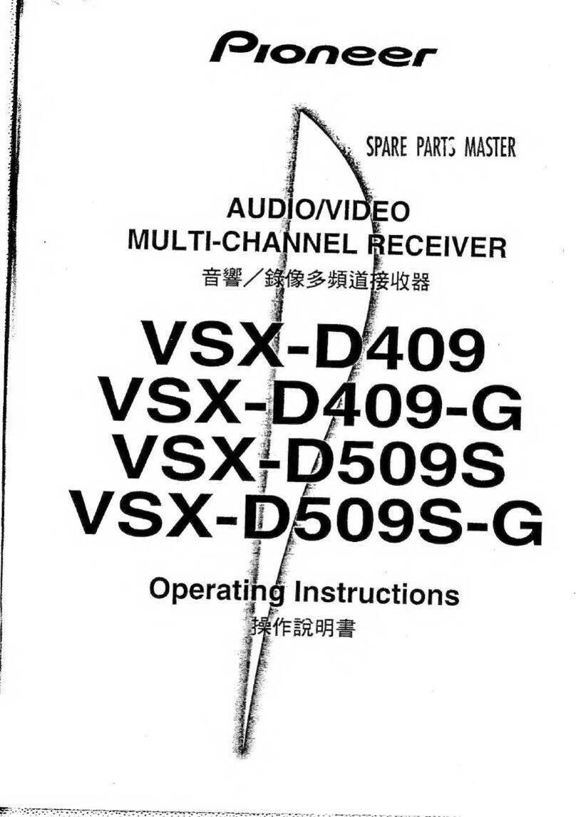 Pioneer VSX-D409 User manual
