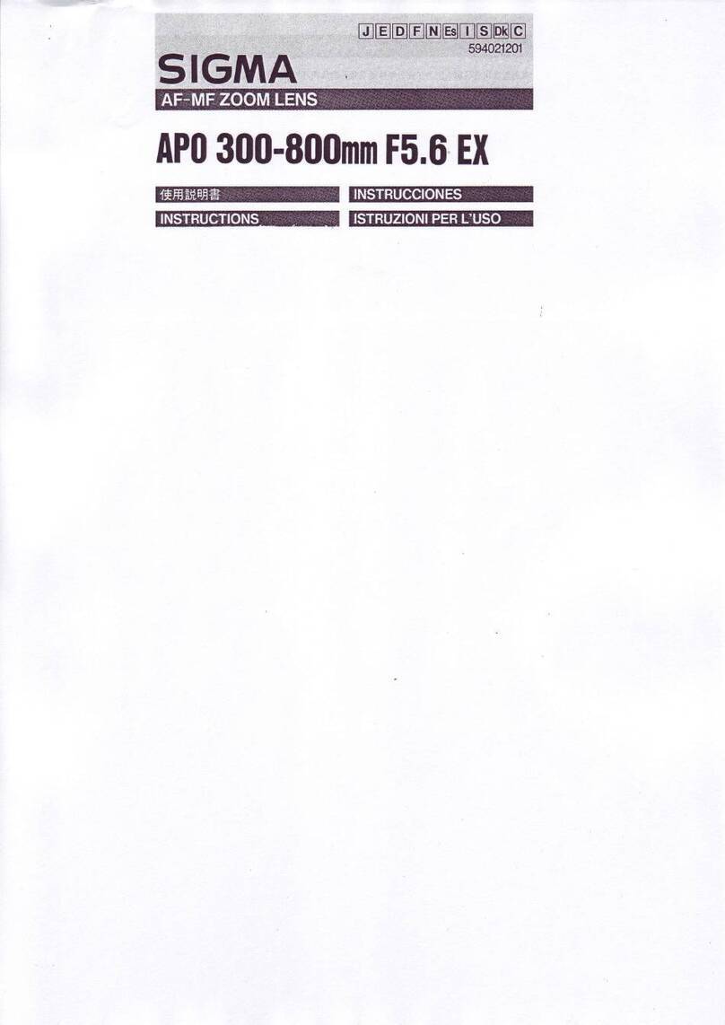 Sigma AP0 300-800mm F5.6 EX User manual
