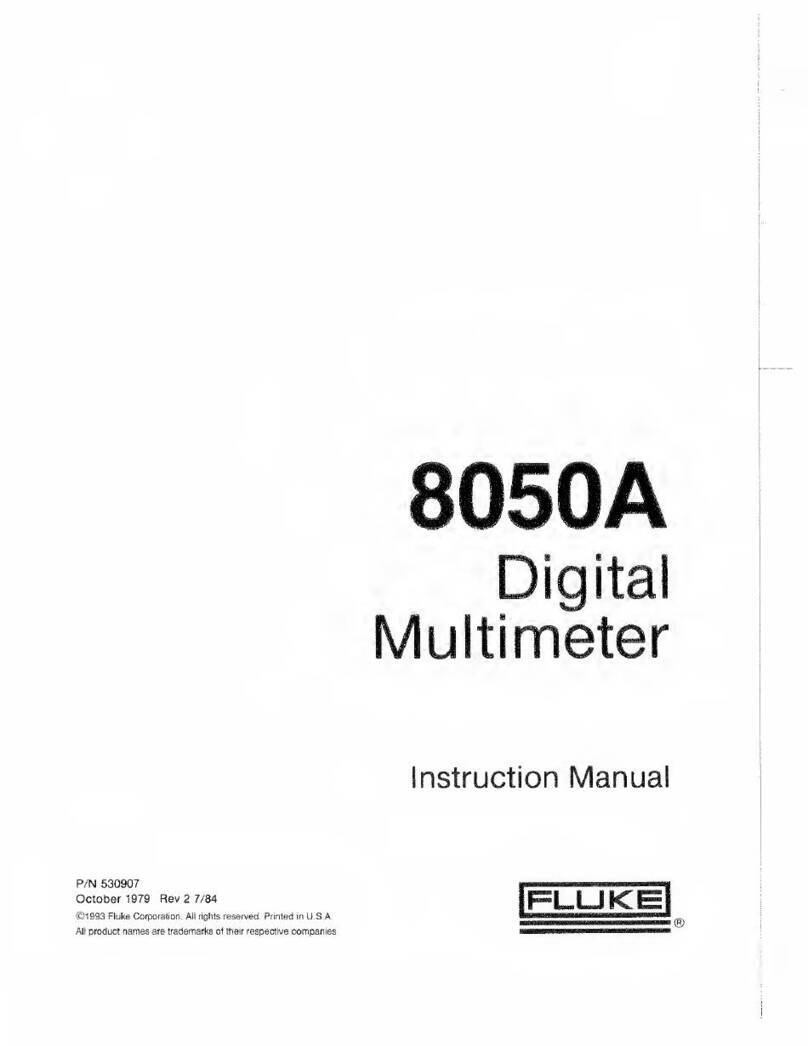 Fluke 8050A instruction manual