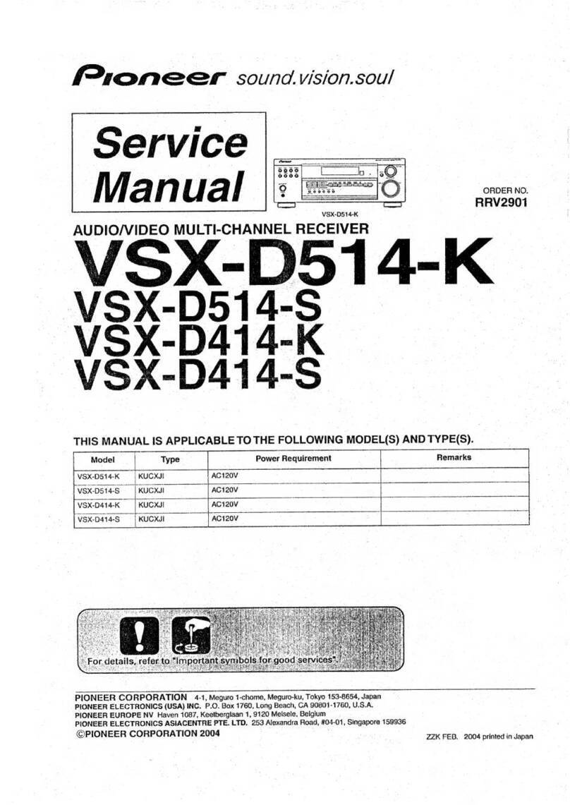 Pioneer VSX-D514-K User manual