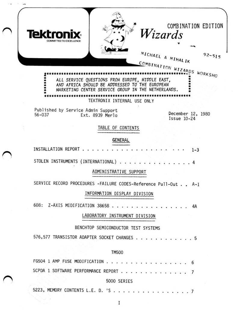 Tektronix 5000 Series User manual