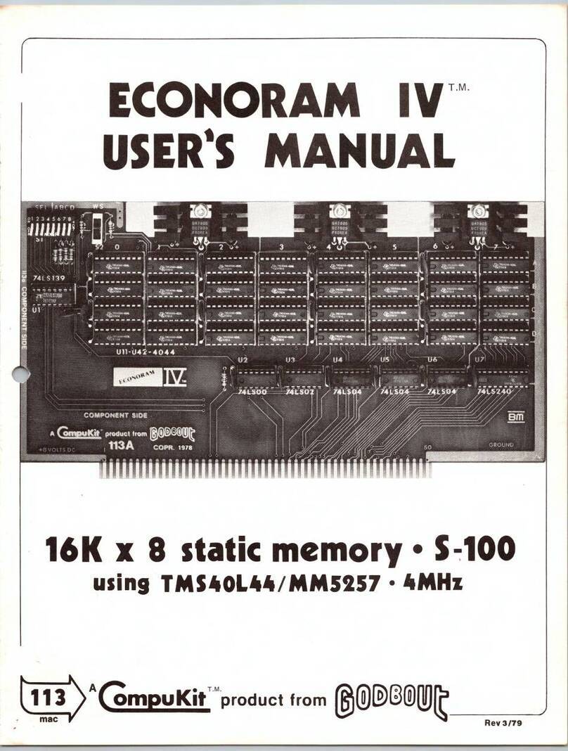 Godbout CompuKit ECONORAM IV user manual