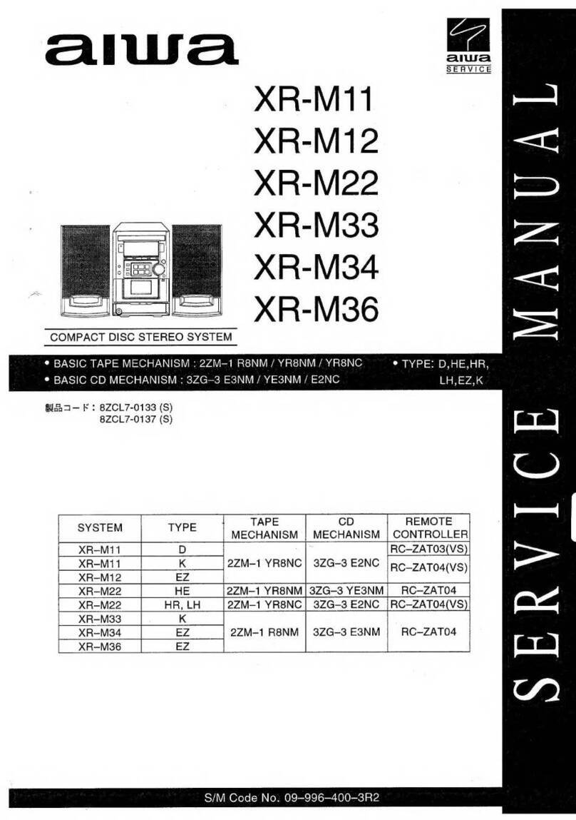Aiwa XR-M11 User manual
