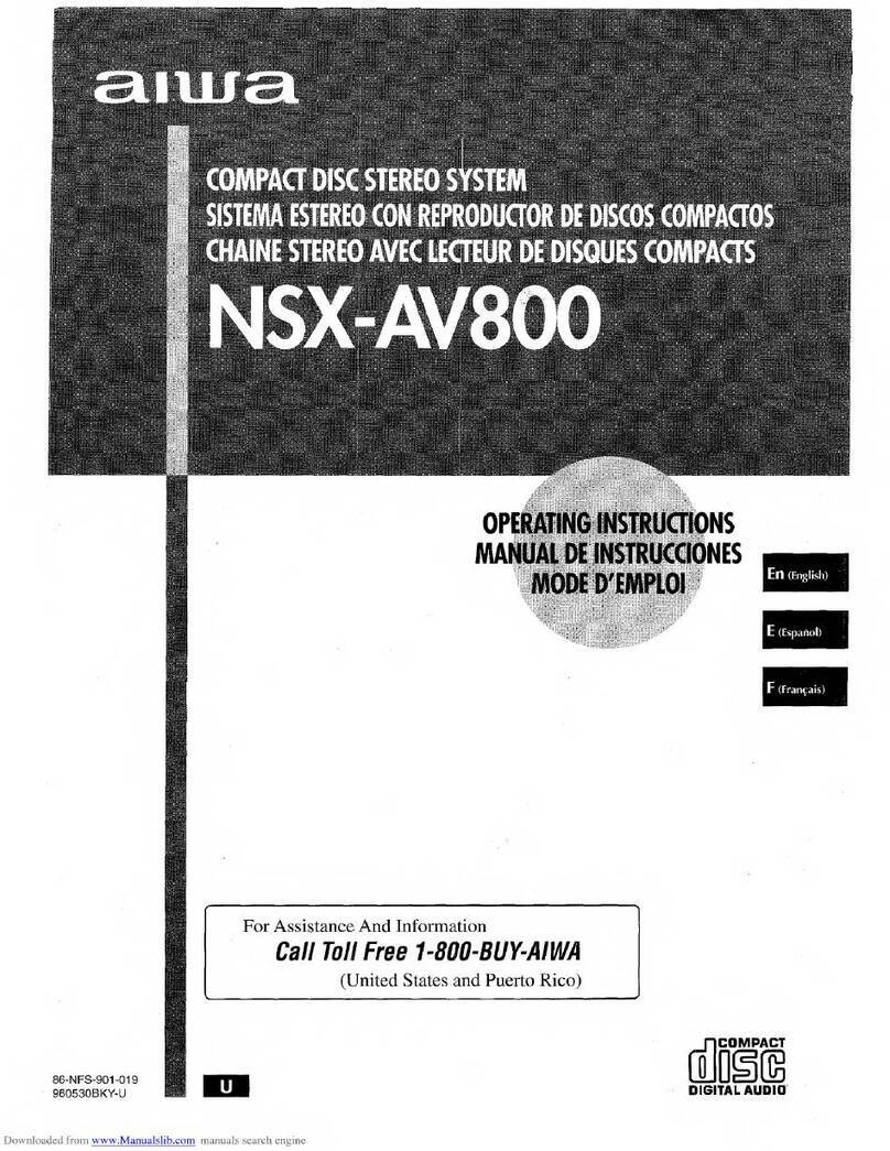 Aiwa NSX-AV800 operating instructions
