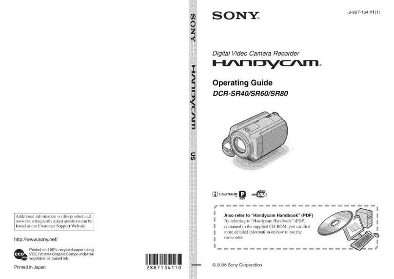Sony HANDYCAM DCR-SR40 operating guide