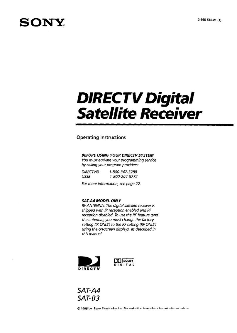 Sony SAT-A4 Operating Instructions  (primary... operating instructions