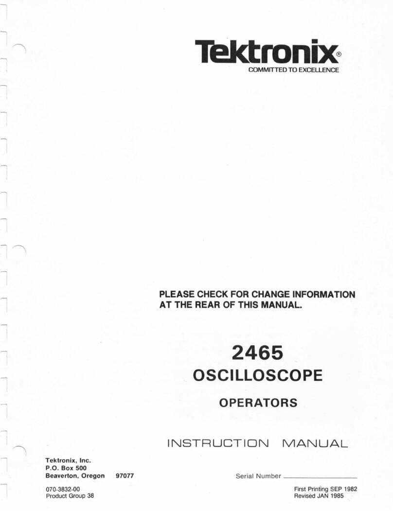 Tektronix 2465 User manual