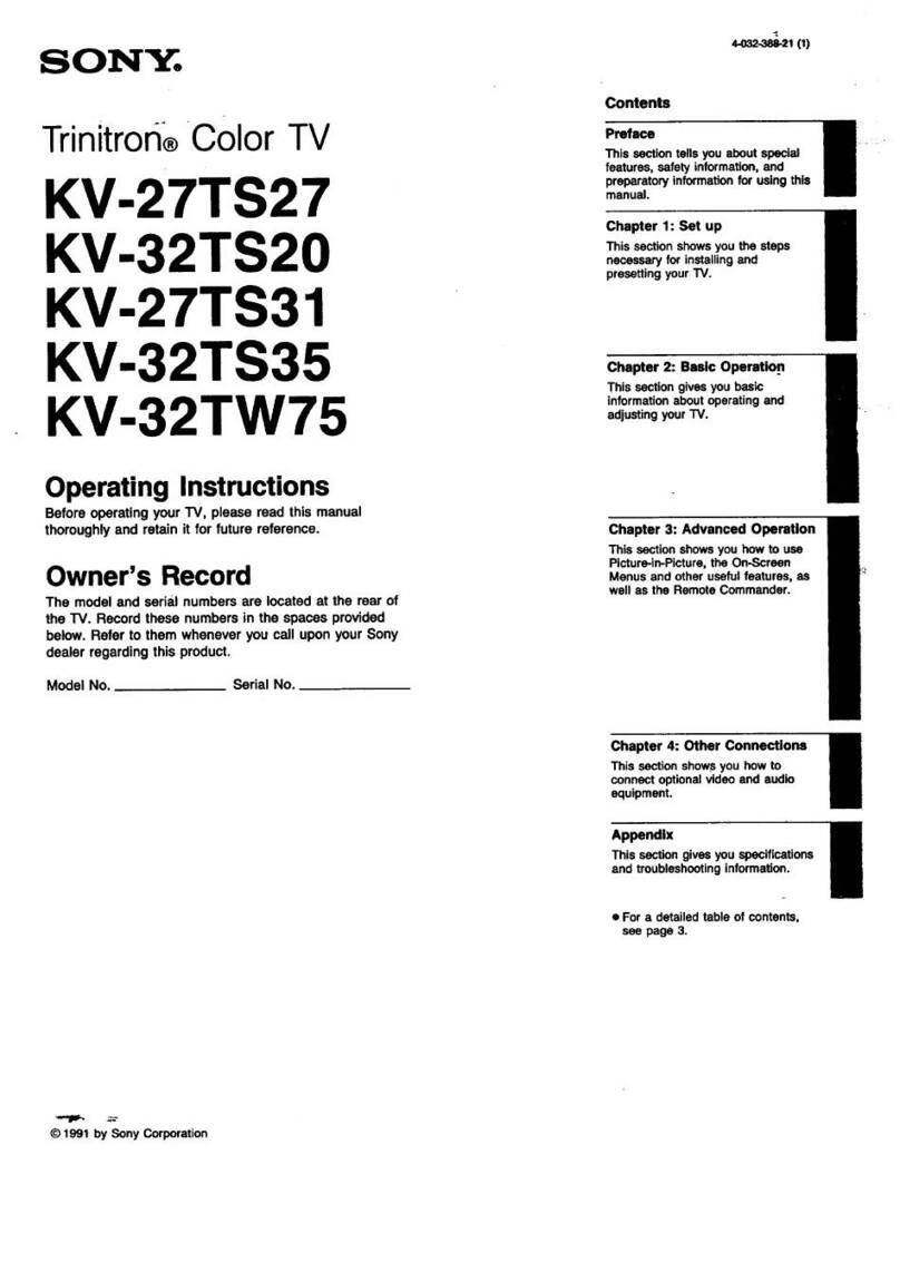 Sony Trinitron KV-27TS27 User manual