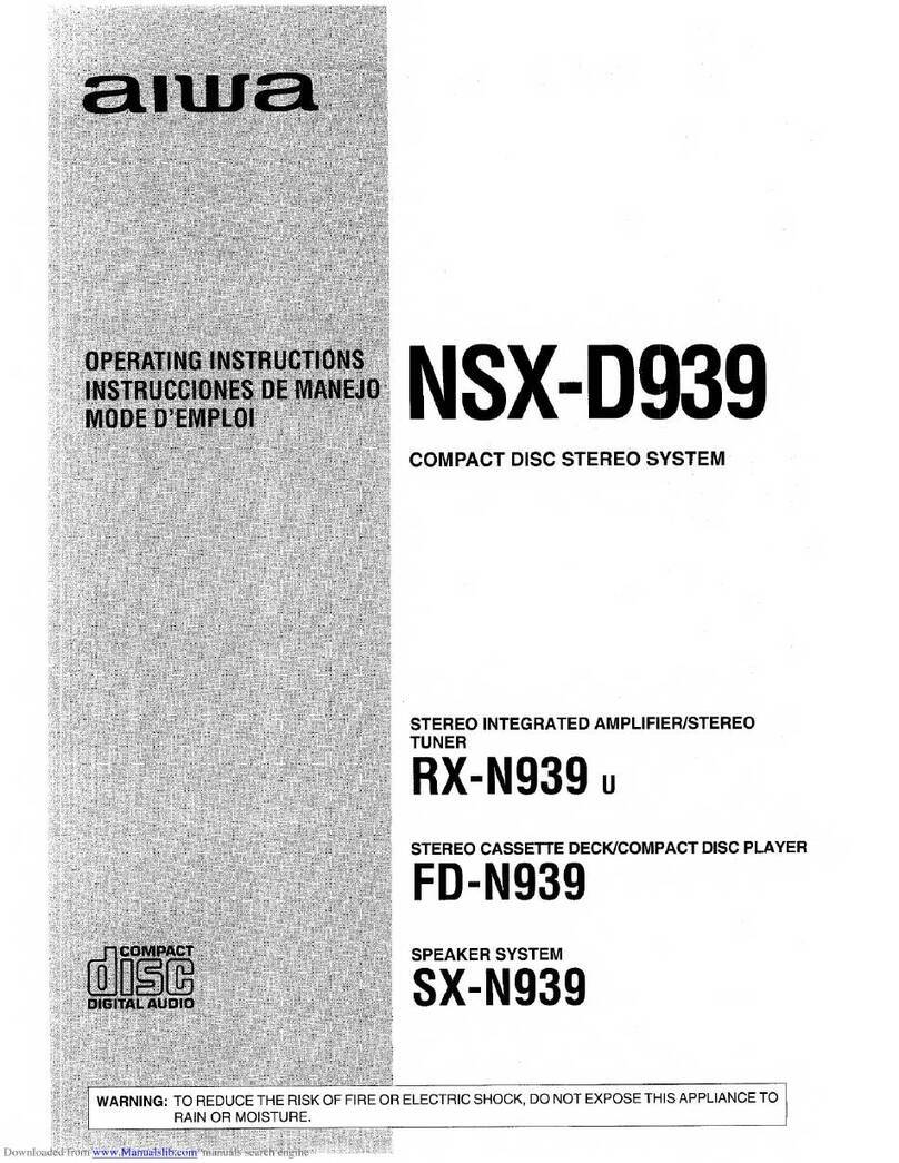 Aiwa NSX-D939 operating instructions