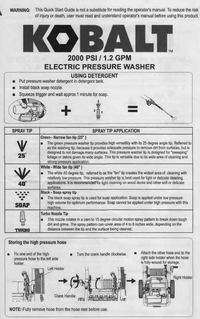 Kobalt KBT2000 User manual