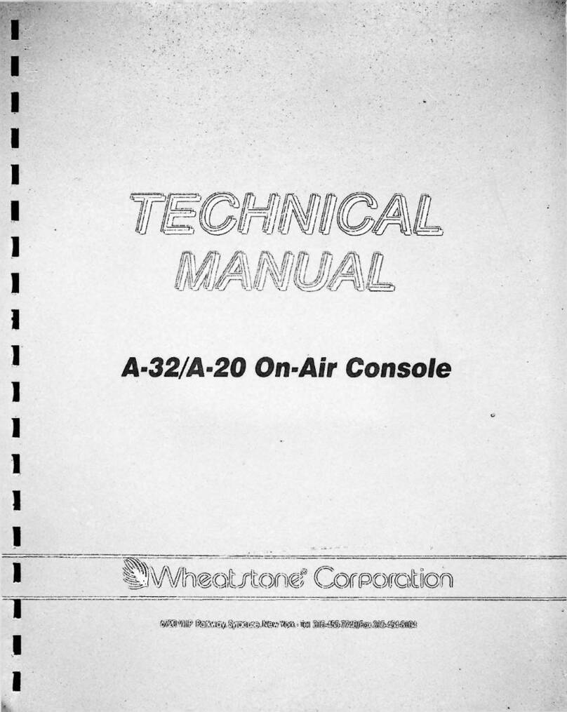Wheatstone Corporation A-32 Technical manual Wheatstone Corporation A-32 Technical manual