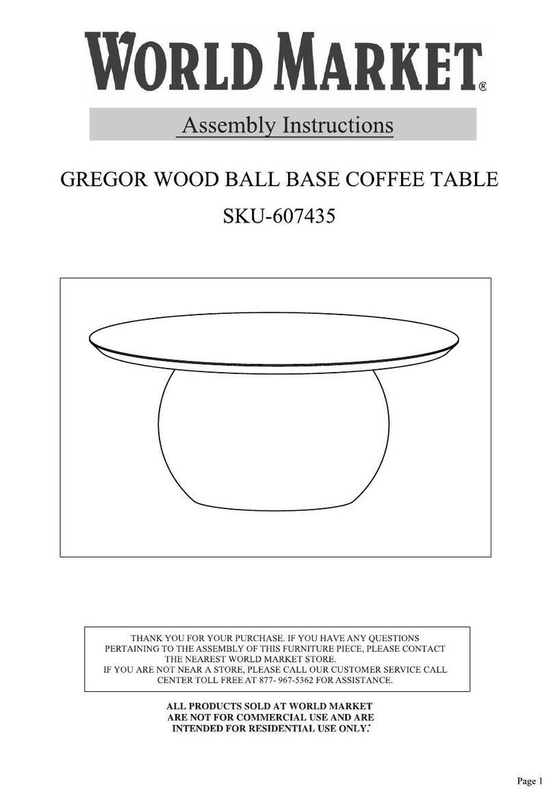 World Market GREGOR SKU-607435 Assembly instructions