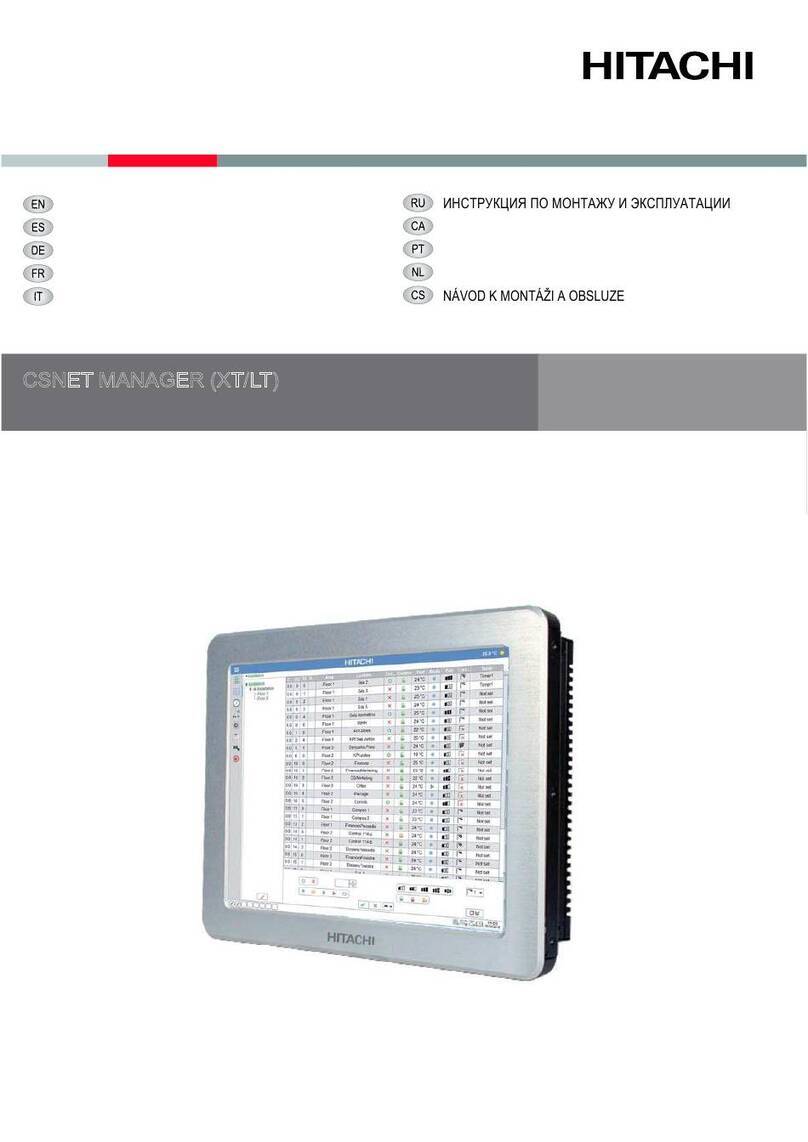 Hitachi CSNET MANAGER XT Installation and operation manual