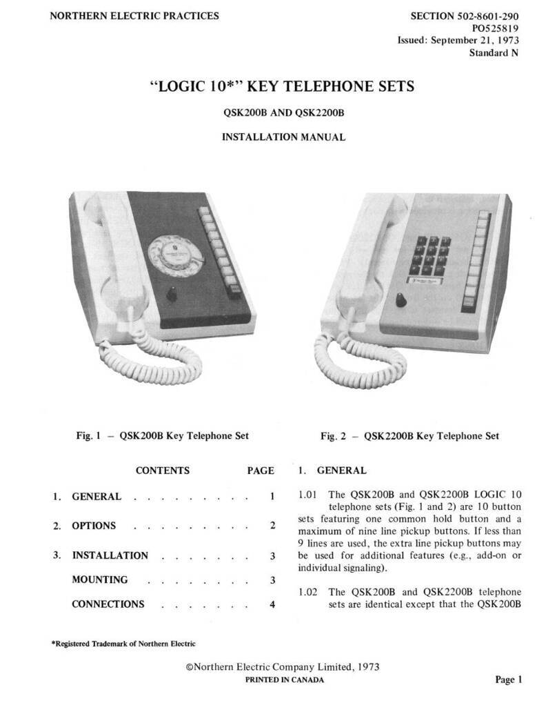 NORTHERN ELECTRIC LOGIC 10 installation manual