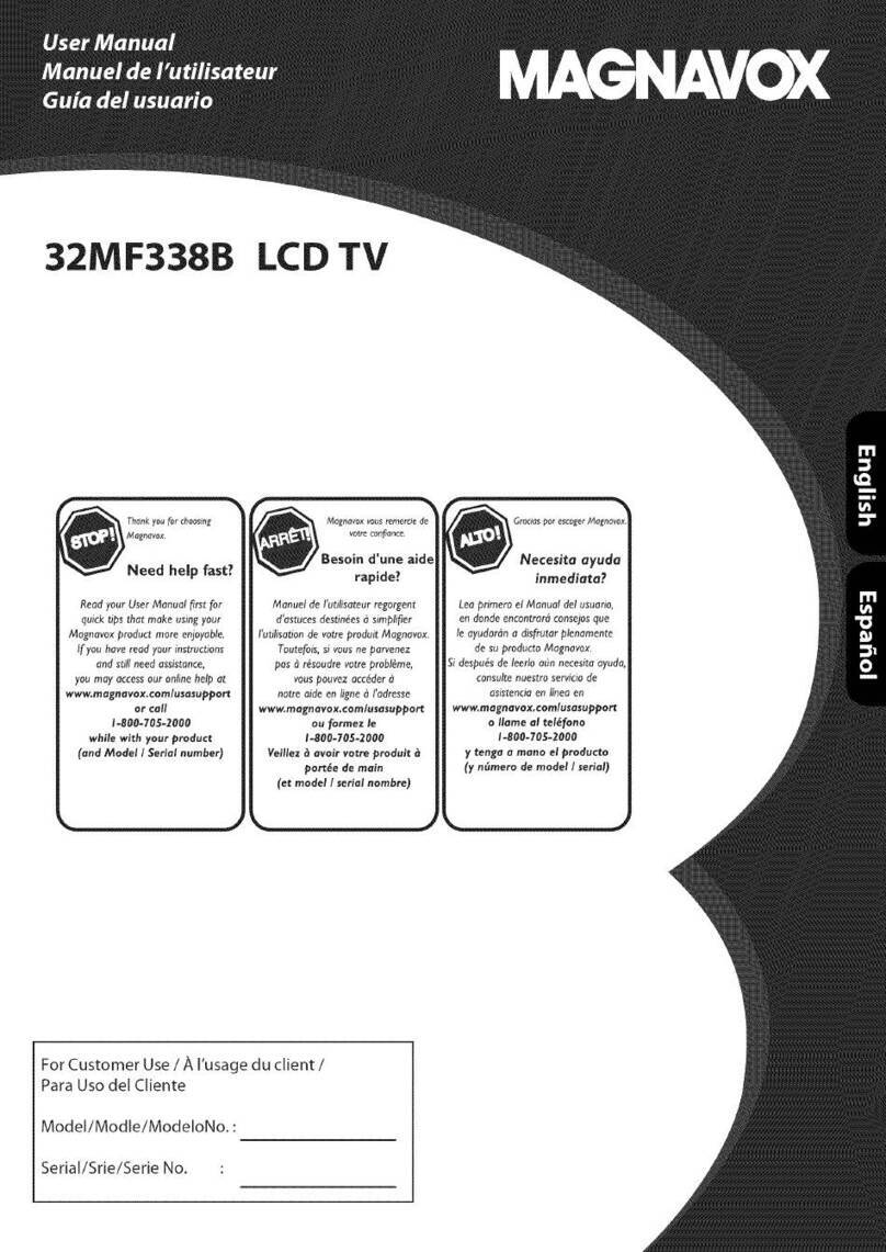 Magnavox 32MF338B - 32" LCD TV user manual