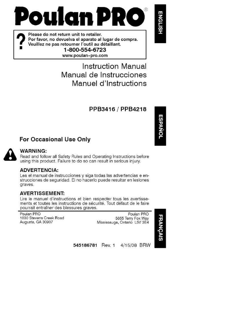 Poulan Pro PPB3416 User manual