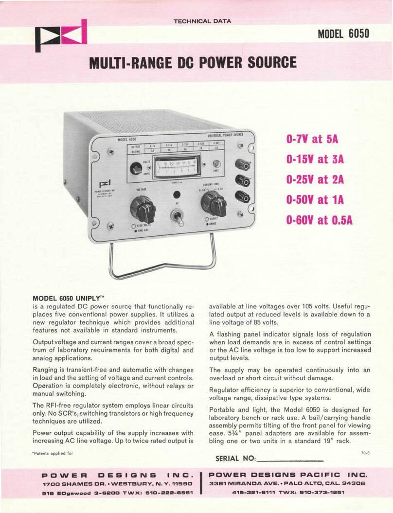 POWER DESIGNS 6050 Technical data