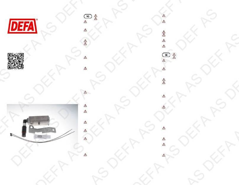DEFA 423866 Fitting instructions