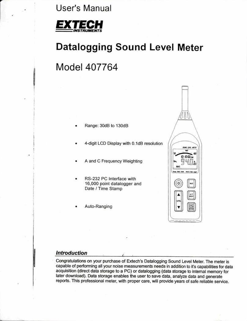 Extech Instruments 407764 User manual Extech Instruments 407764 User manual