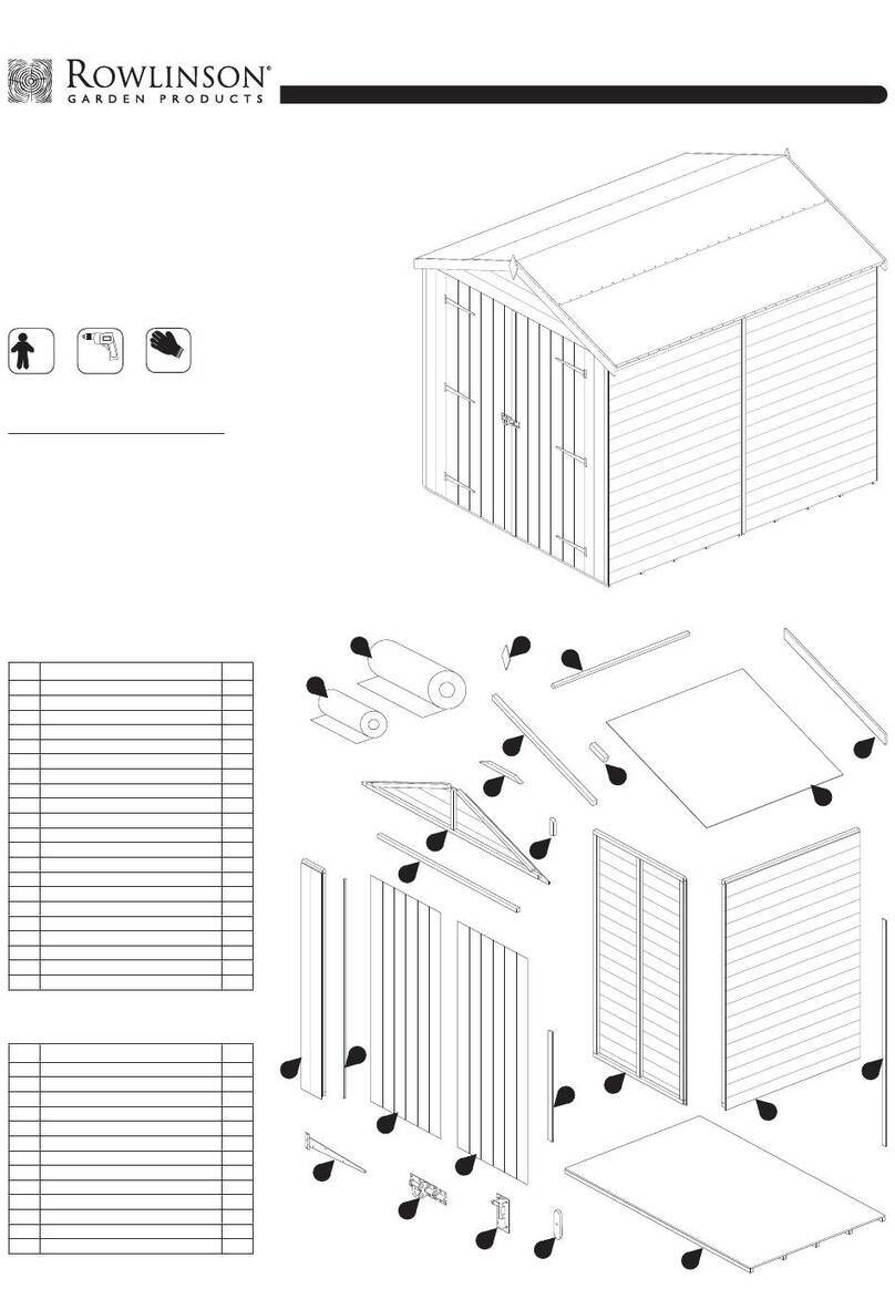 Rowlinson Garden Products 8x6 Overlap Double Door Shed Assembly instructions Rowlinson Garden Products 8x6 Overlap Double Door Shed Assembly instructions
