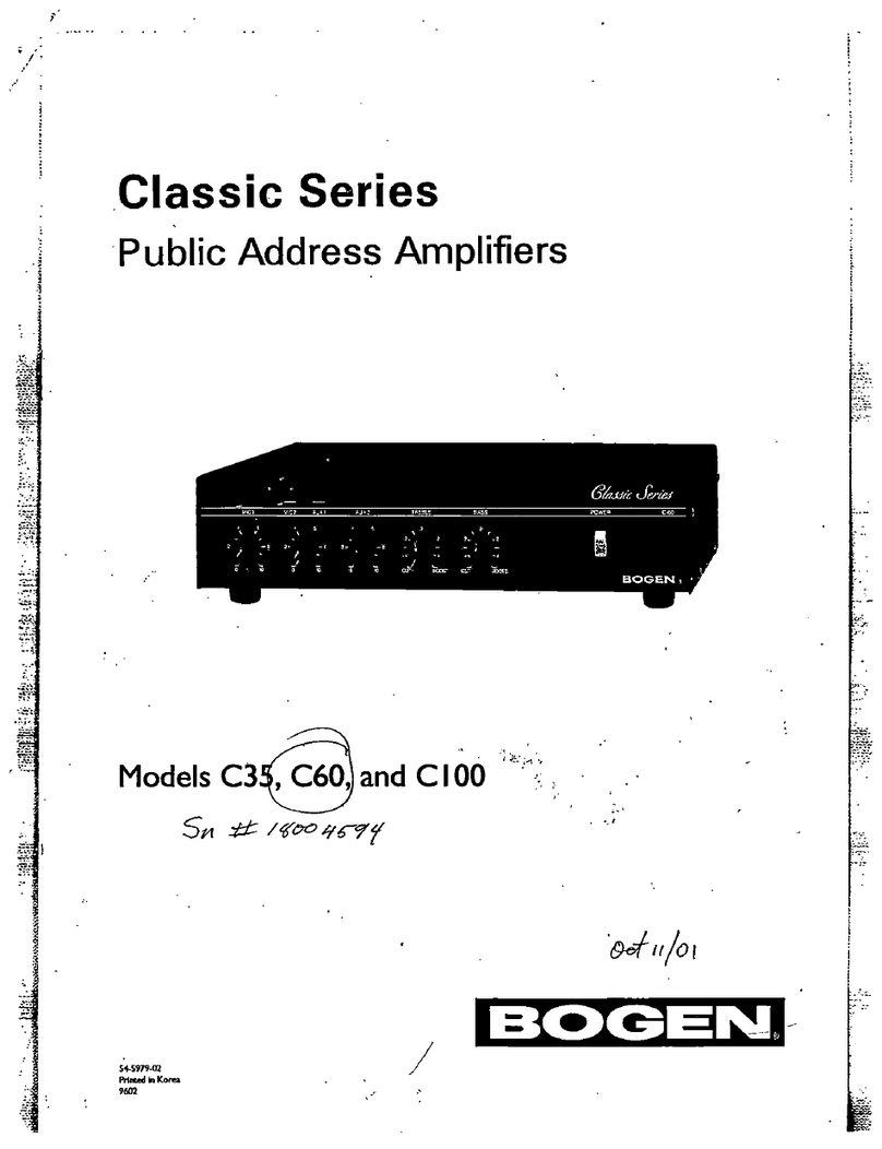 Bogen Classic C35 User manual Bogen Classic C35 User manual