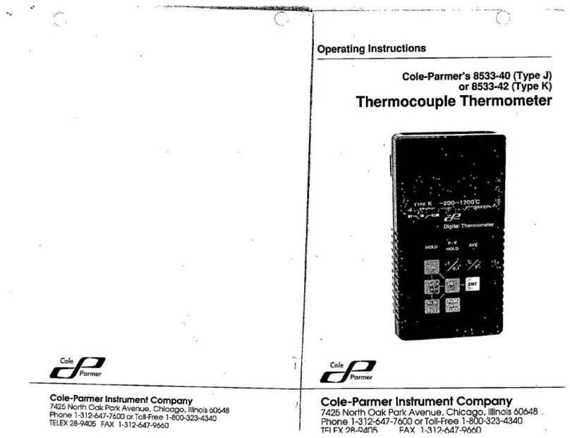 Cole Parmer 8533-40 operating instructions