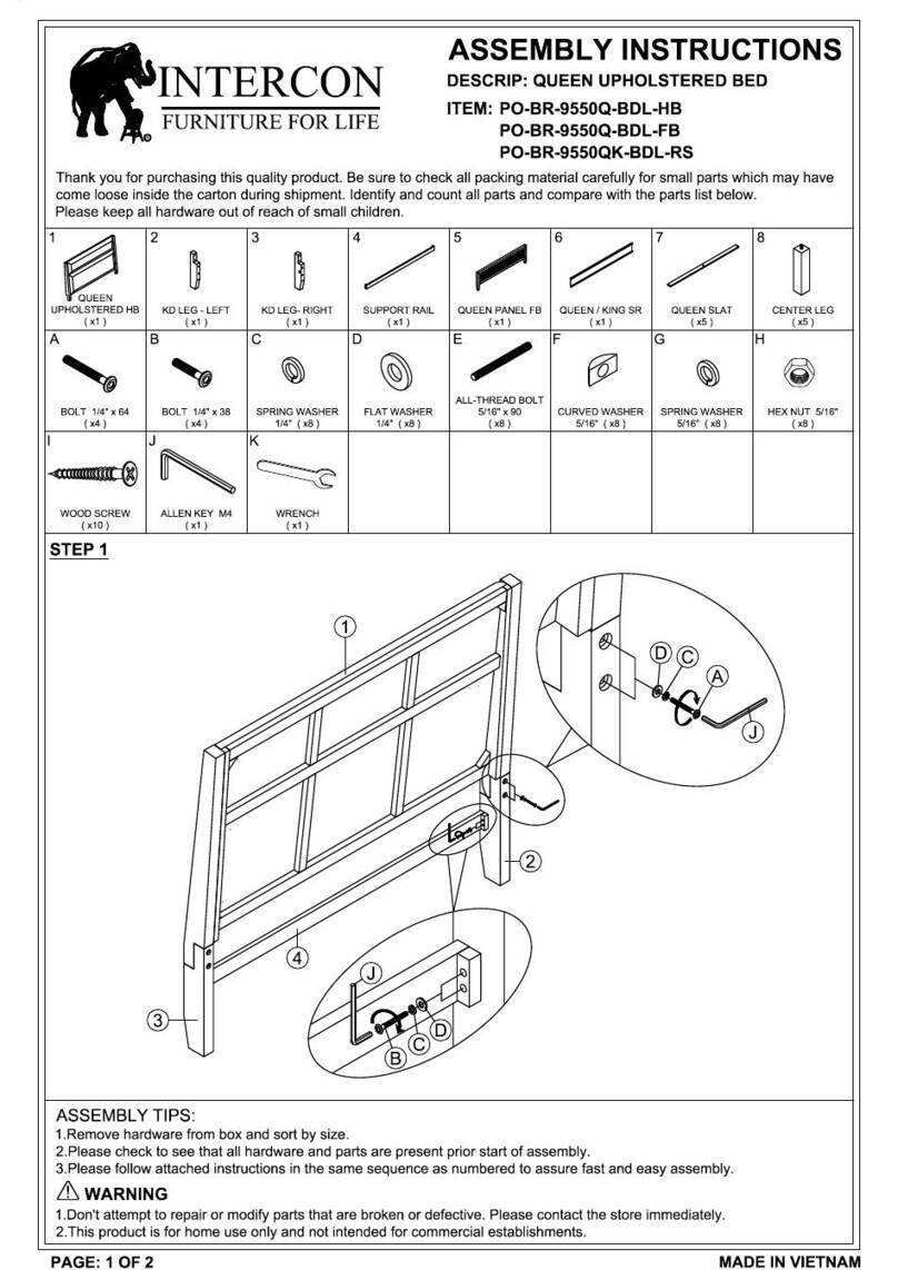 Intercon PO-BR-9550Q-BDL-HB User manual