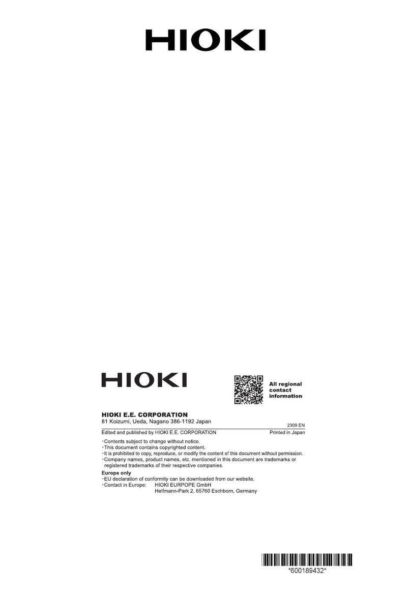 Hioki SME-8302 instruction manual