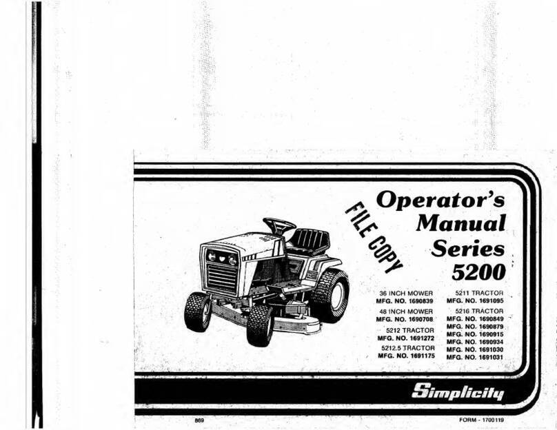 Simplicity 5200 Series User manual