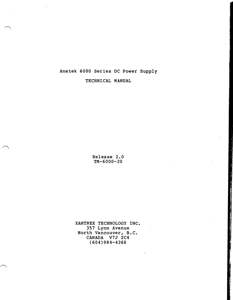 Anatek 6000 Series Technical manual
