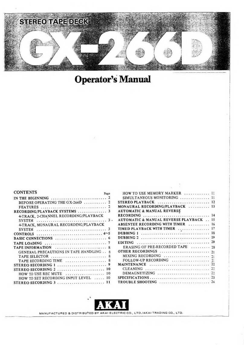 Akai GX-266D Operator's manual