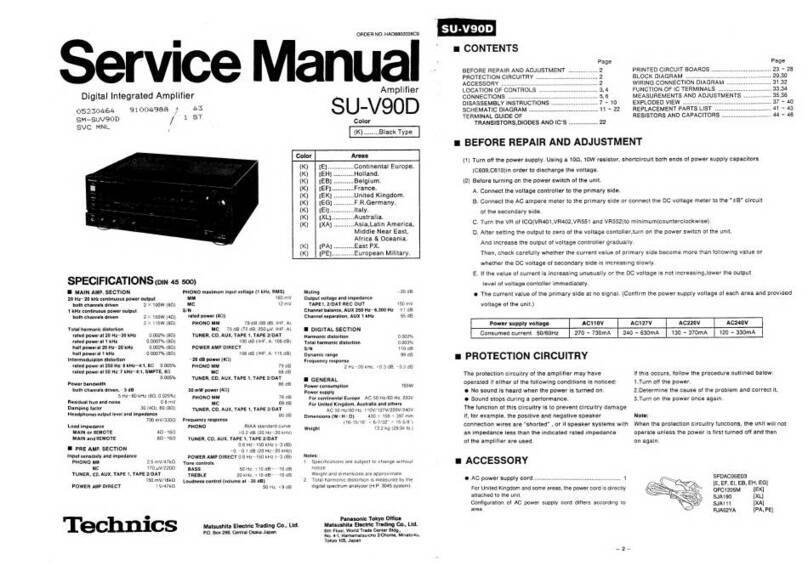 Technics SU-V90D Service manual