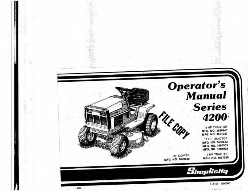 Simplicity 4200 Series User manual Simplicity 4200 Series User manual